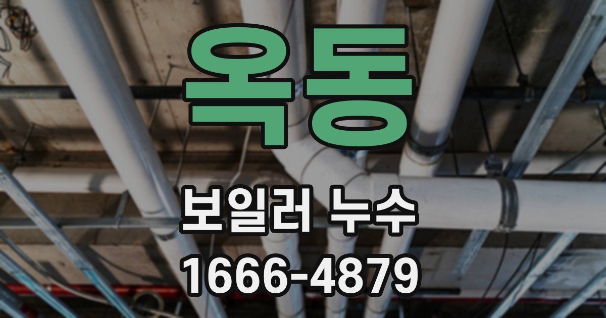 옥동 보일러 누수