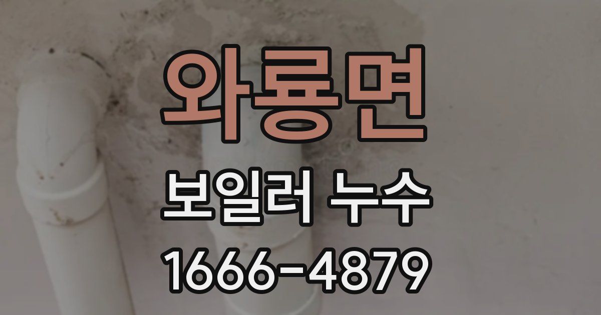 와룡면 보일러 누수