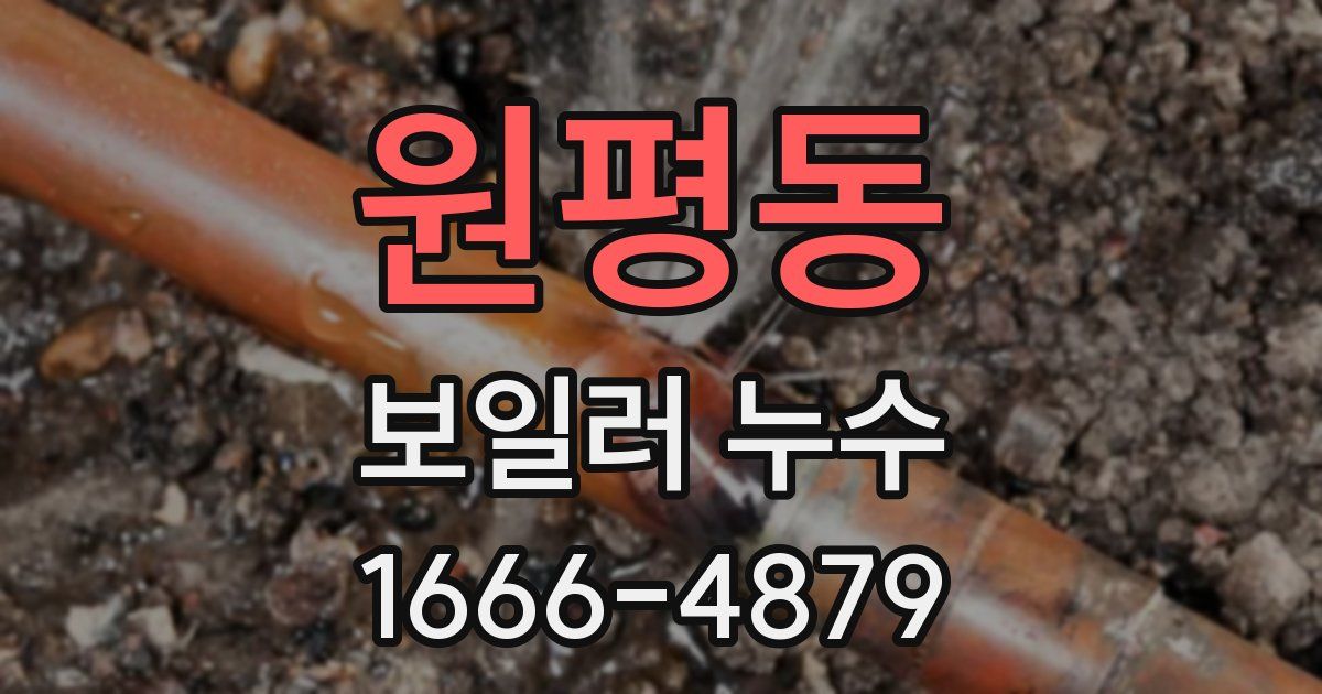 원평동 보일러 누수