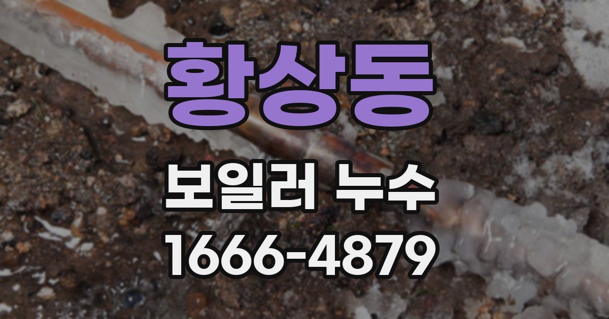 황상동 보일러 누수