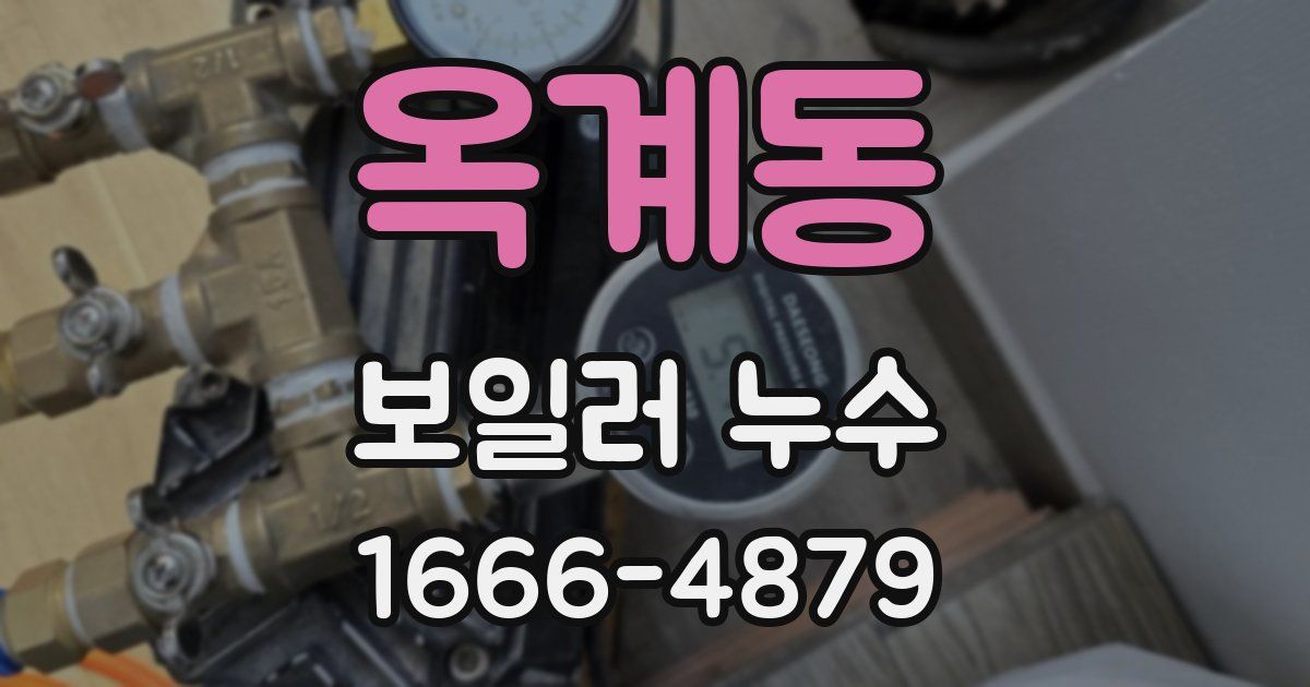 옥계동 보일러 누수