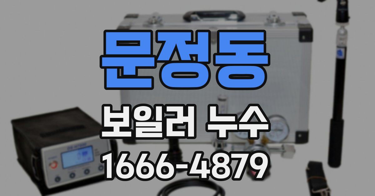 문정동 보일러 누수