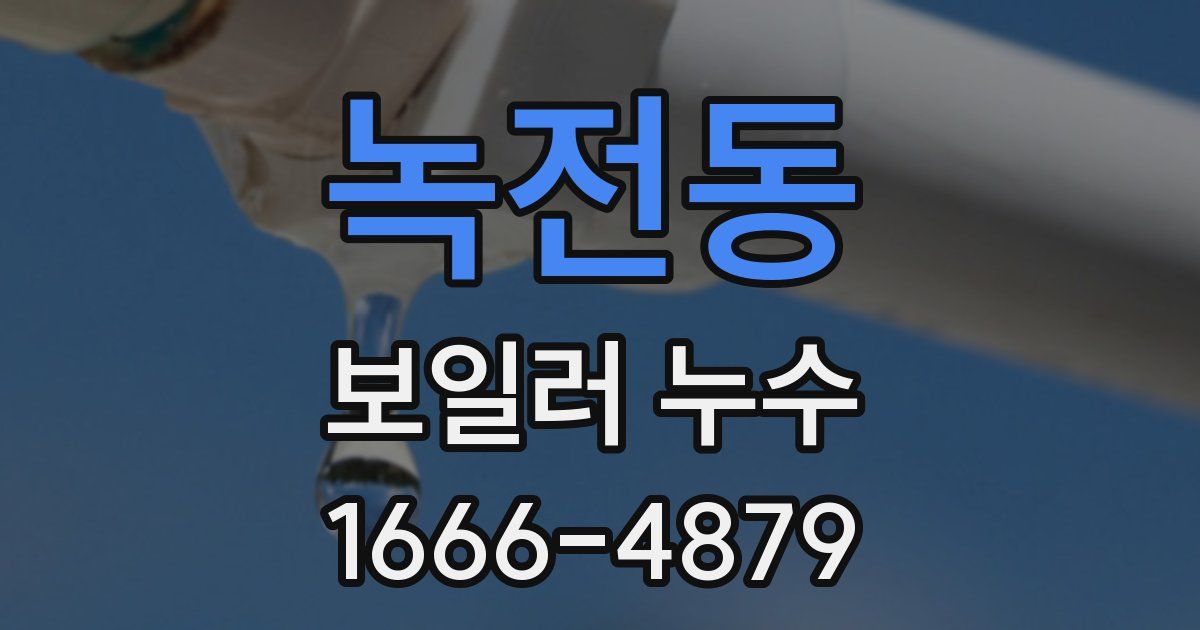 녹전동 보일러 누수