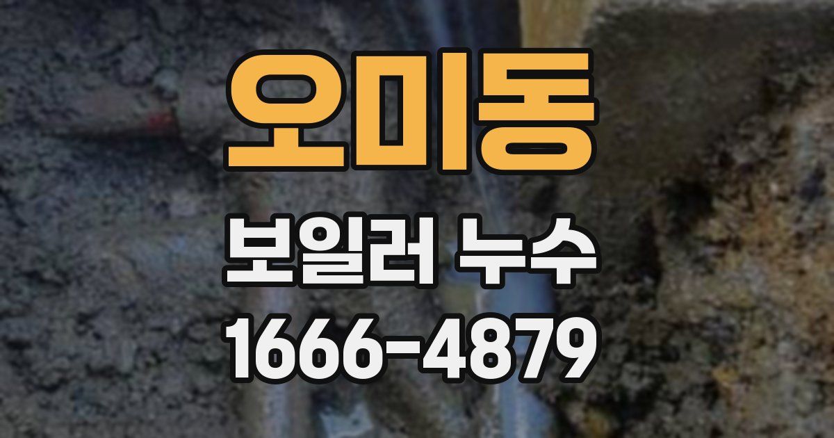 오미동 보일러 누수