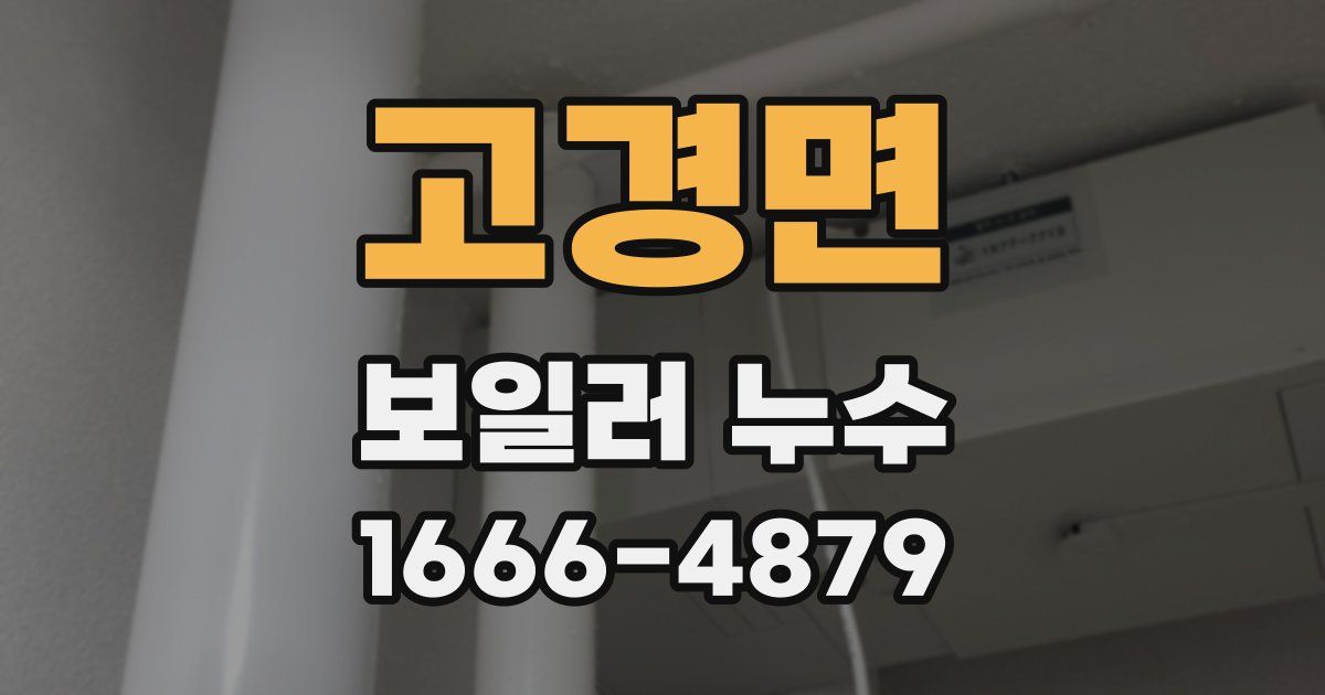 고경면 보일러 누수