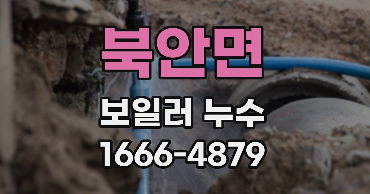 북안면 보일러 누수