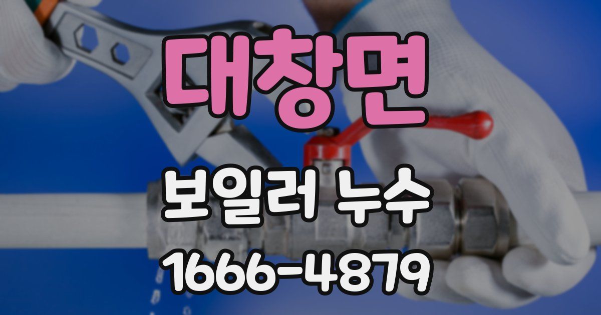 대창면 보일러 누수