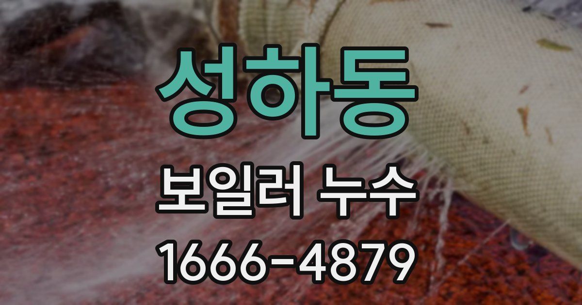 성하동 보일러 누수