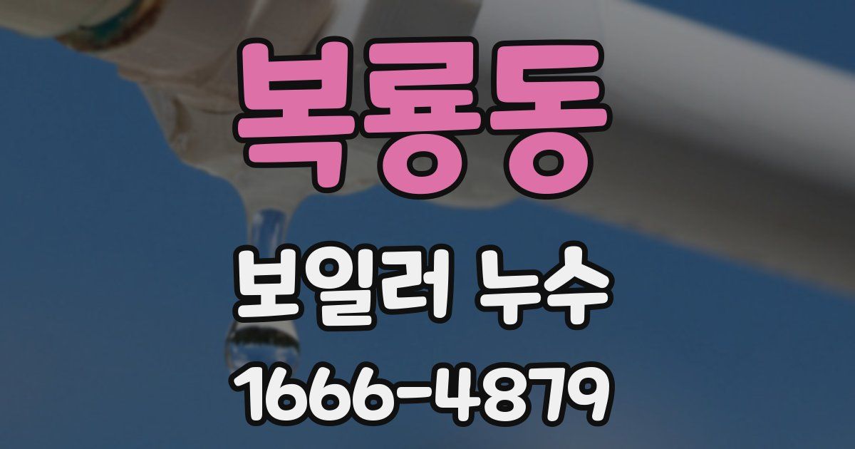 복룡동 보일러 누수