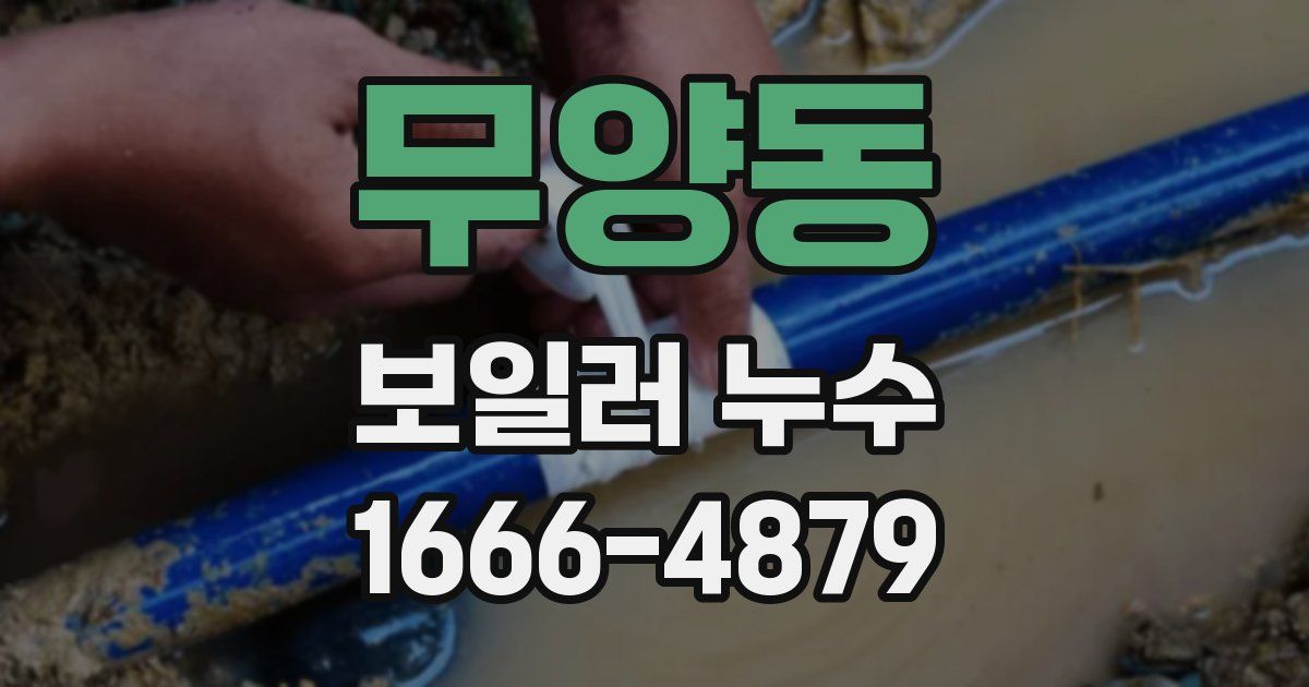 무양동 보일러 누수