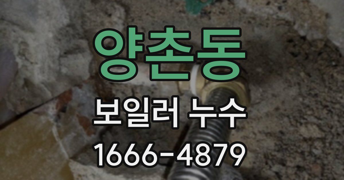 양촌동 보일러 누수