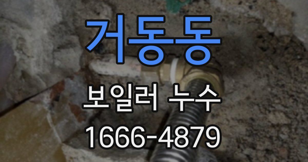 거동동 보일러 누수