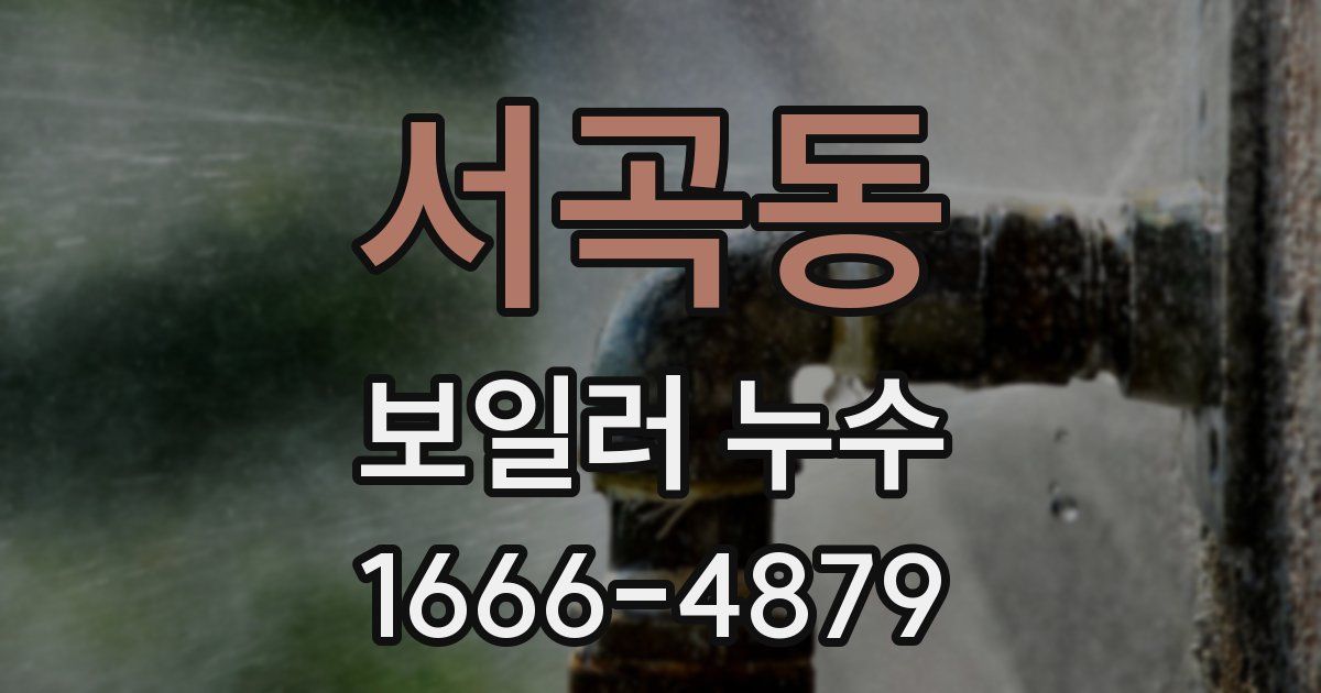 서곡동 보일러 누수