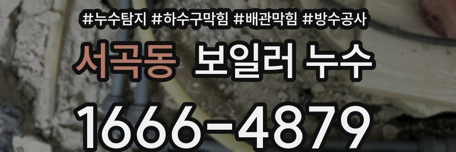 서곡동 보일러 누수