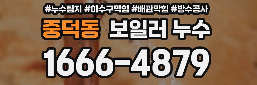 중덕동 보일러 누수
