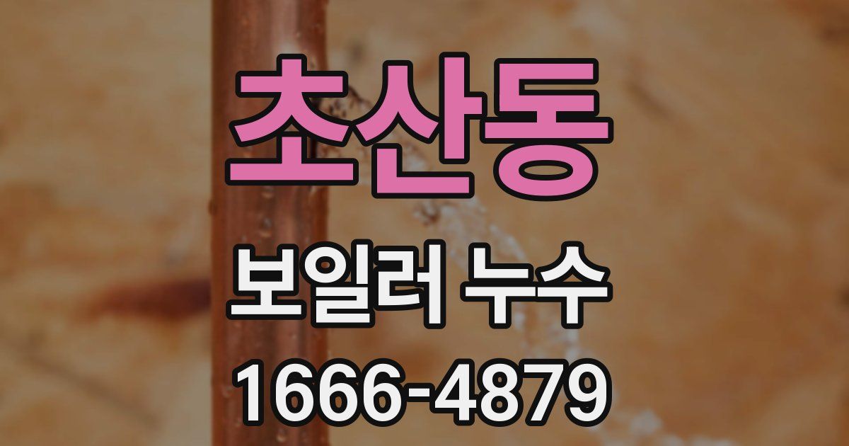 초산동 보일러 누수