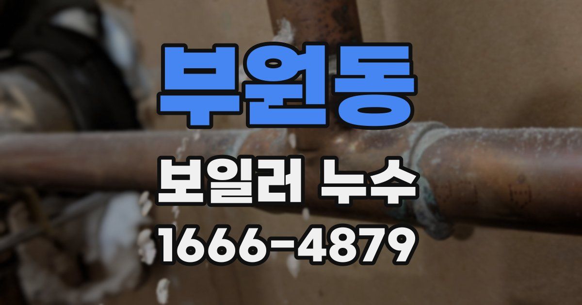 부원동 보일러 누수