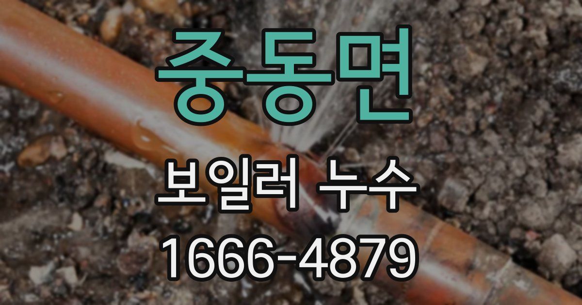 중동면 보일러 누수