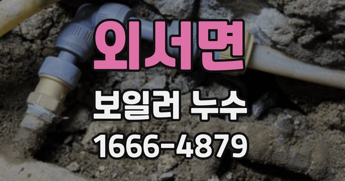 외서면 보일러 누수