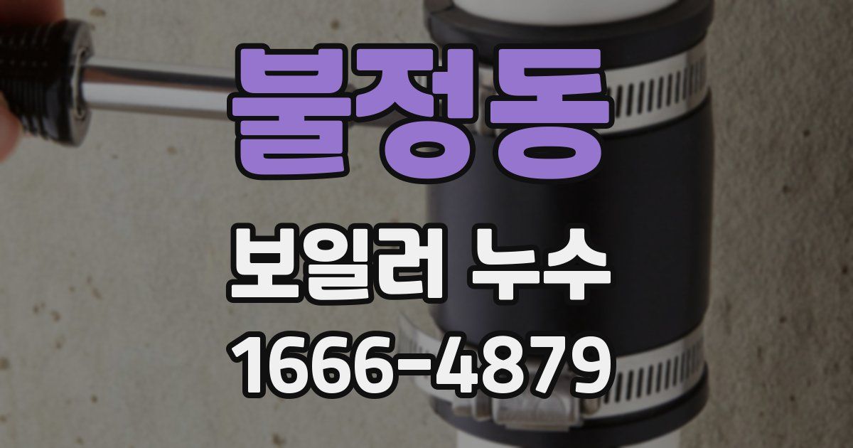 불정동 보일러 누수