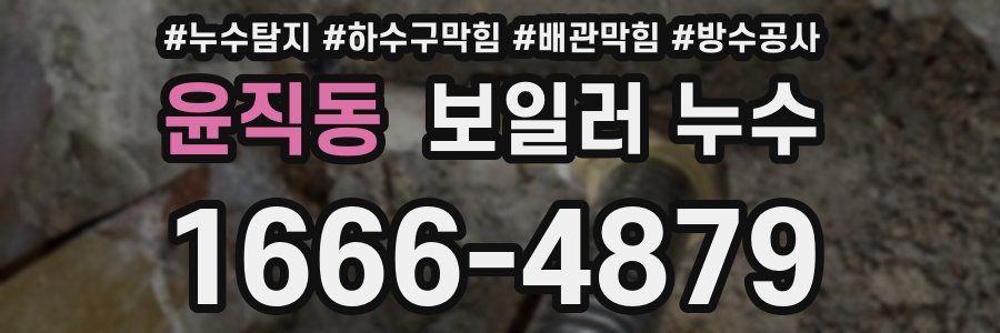 윤직동 보일러 누수
