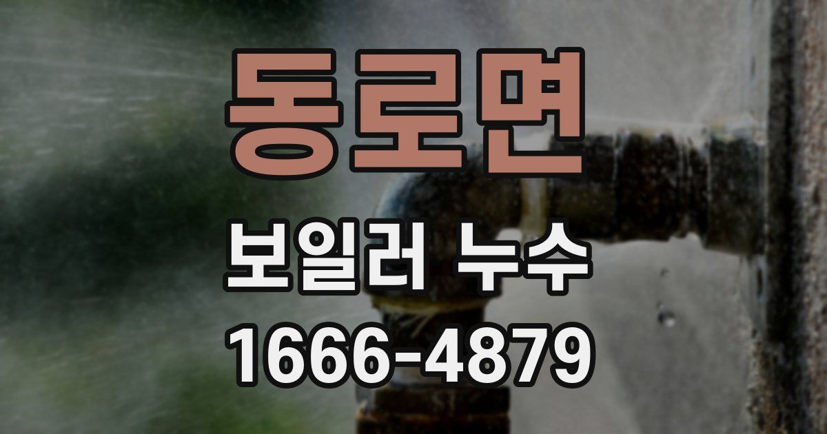 동로면 보일러 누수