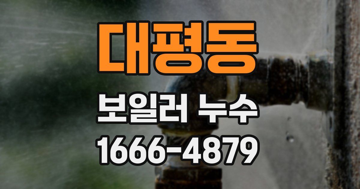 대평동 보일러 누수