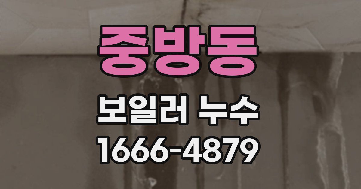 중방동 보일러 누수