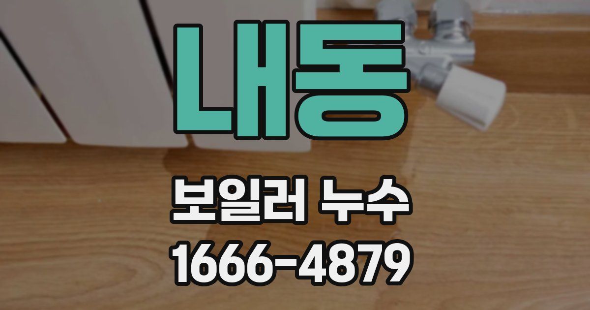 내동 보일러 누수