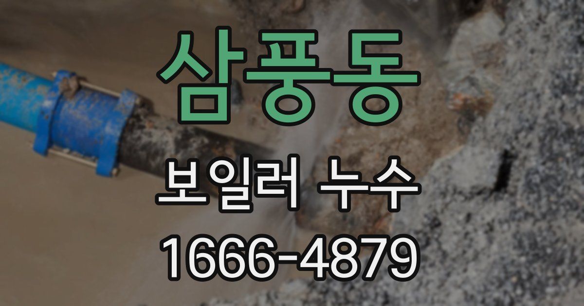 삼풍동 보일러 누수