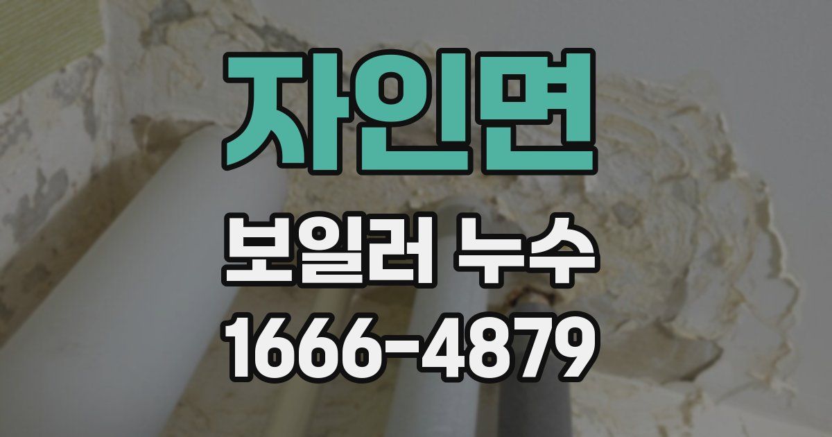 자인면 보일러 누수