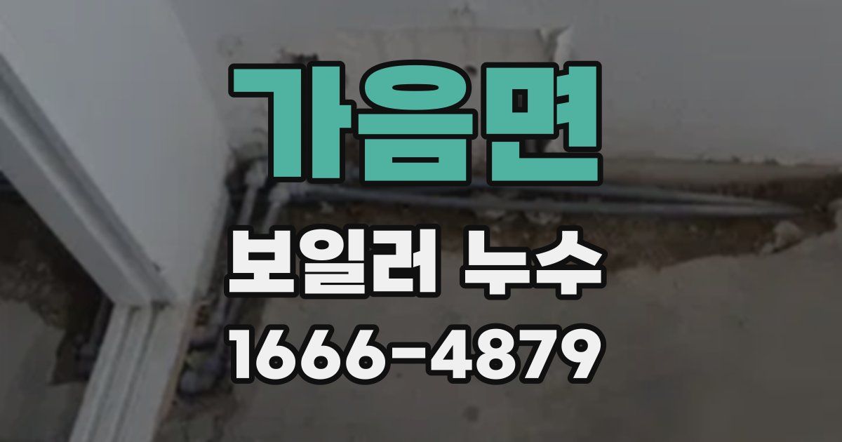 가음면 보일러 누수