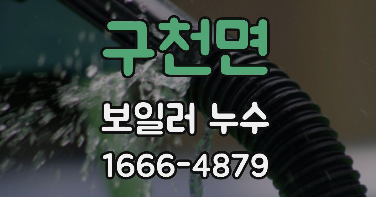 구천면 보일러 누수