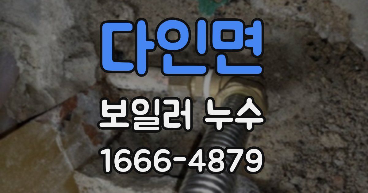 다인면 보일러 누수