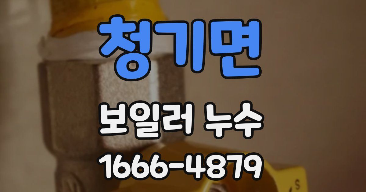 청기면 보일러 누수