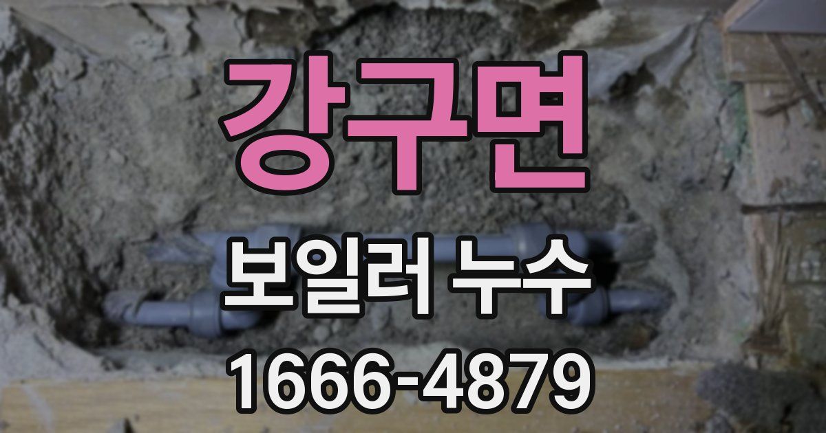 강구면 보일러 누수