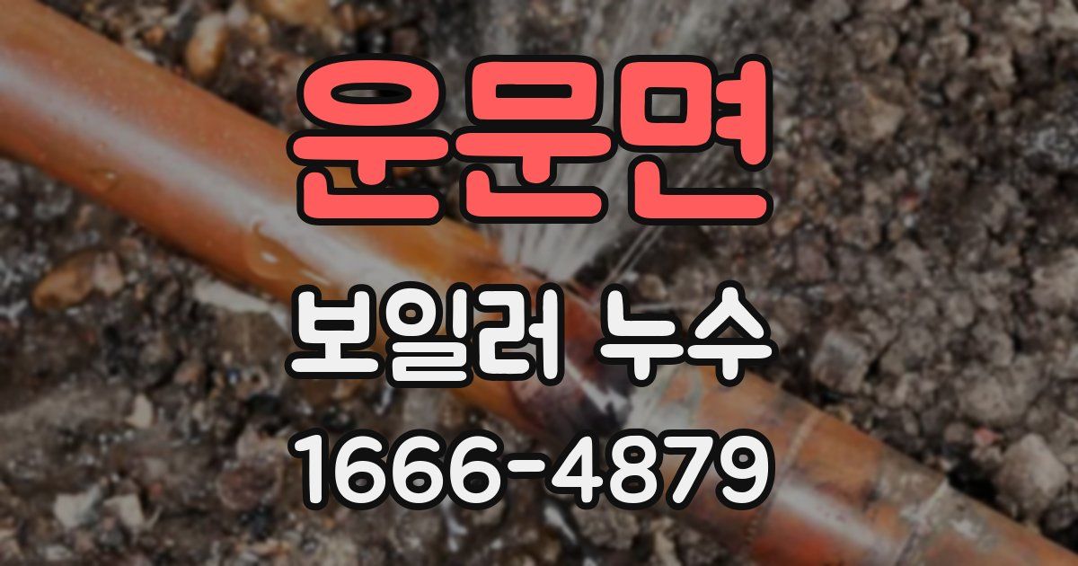 운문면 보일러 누수