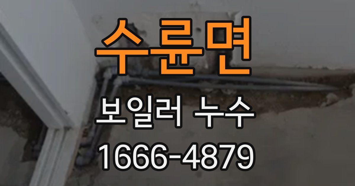 수륜면 보일러 누수