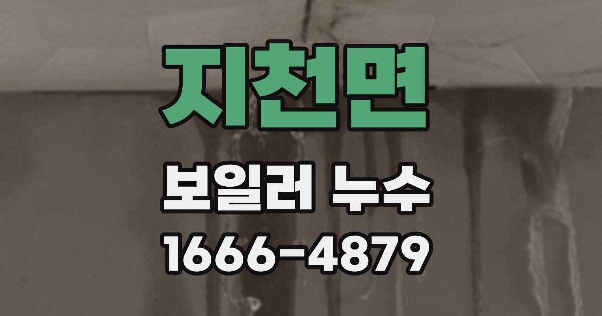 지천면 보일러 누수