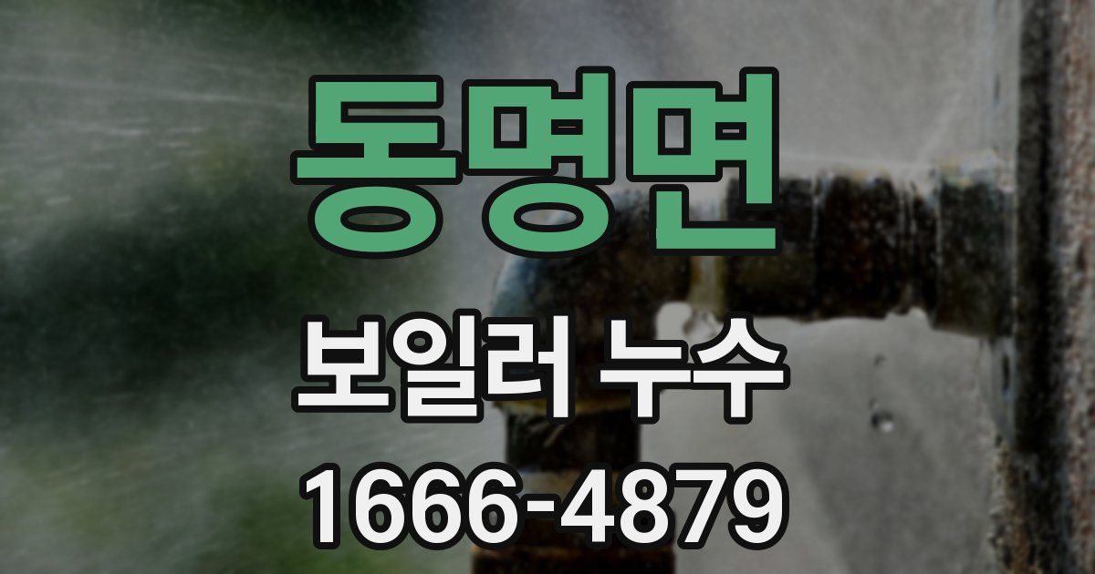 동명면 보일러 누수