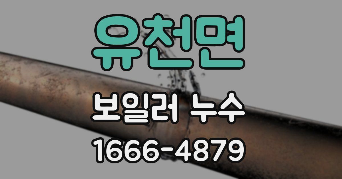 유천면 보일러 누수