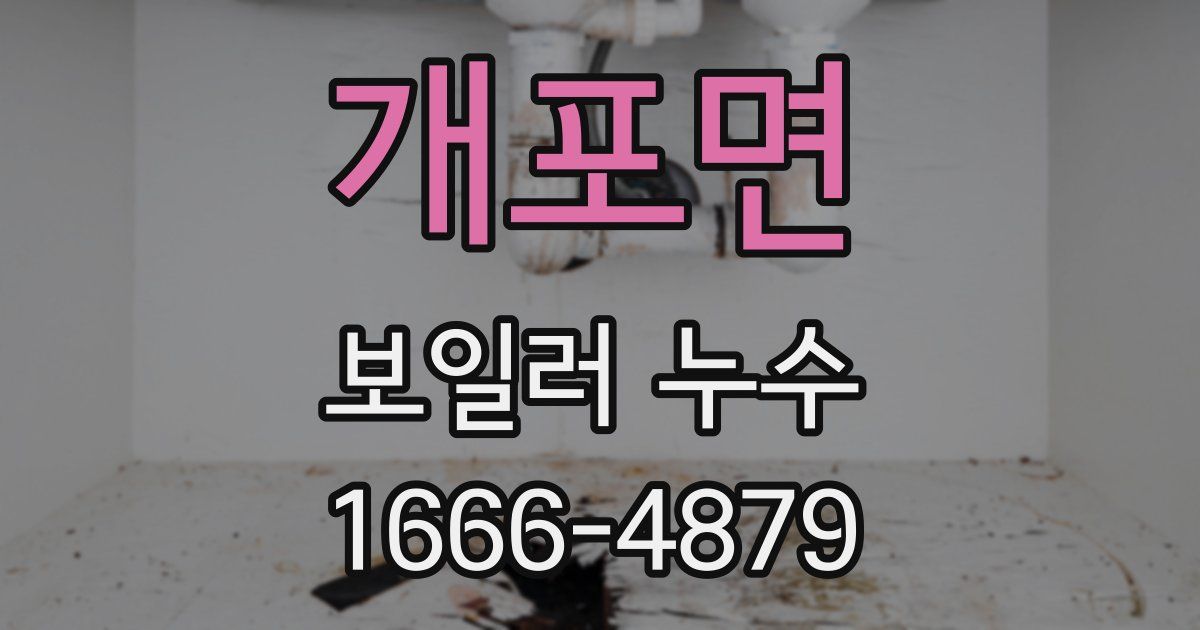 개포면 보일러 누수