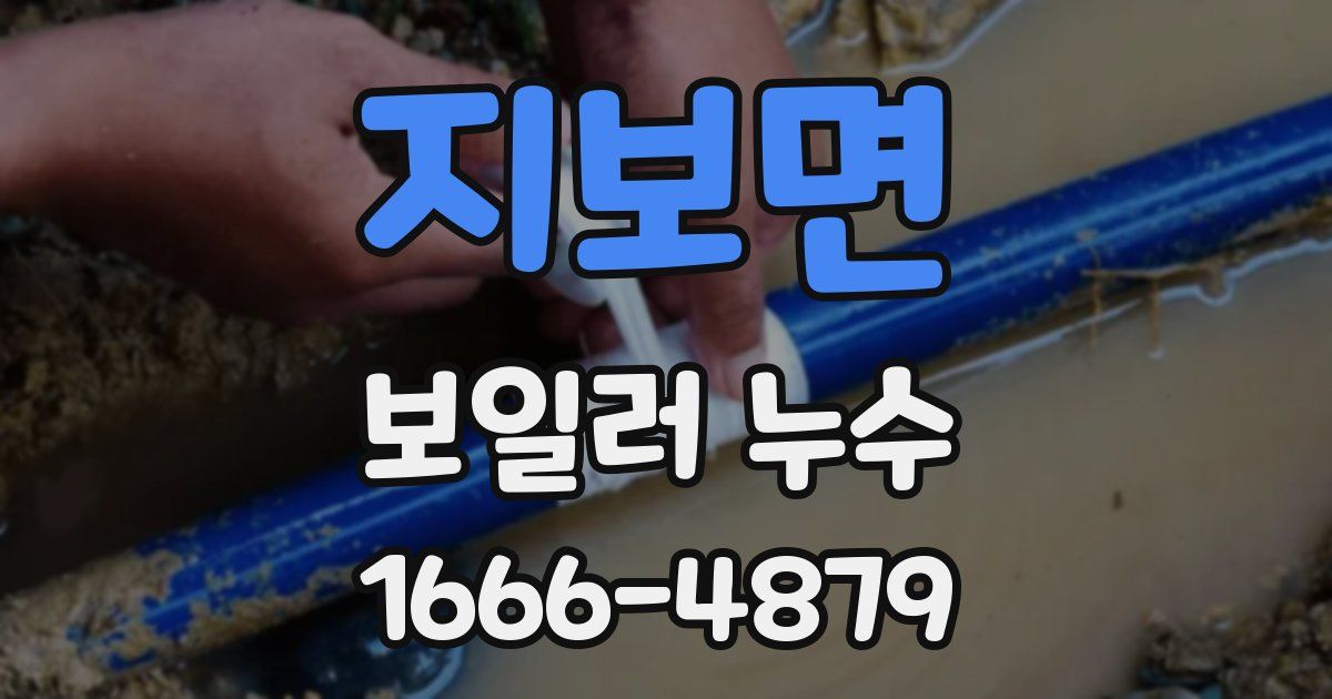 지보면 보일러 누수