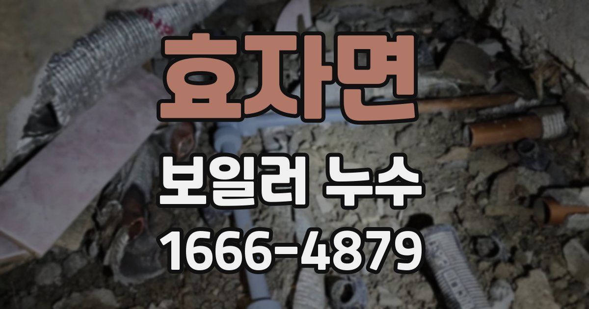 효자면 보일러 누수