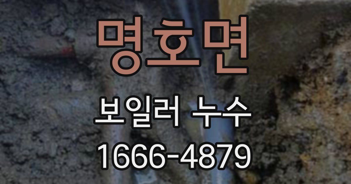 명호면 보일러 누수