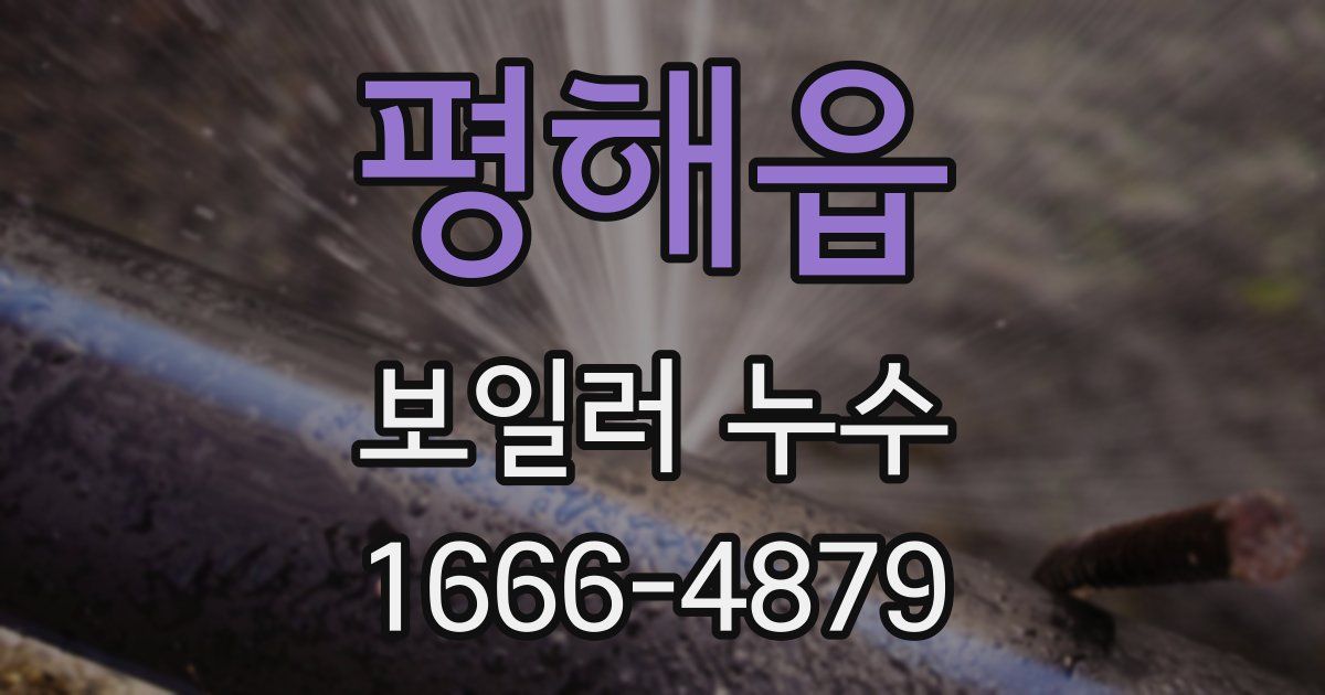 평해읍 보일러 누수