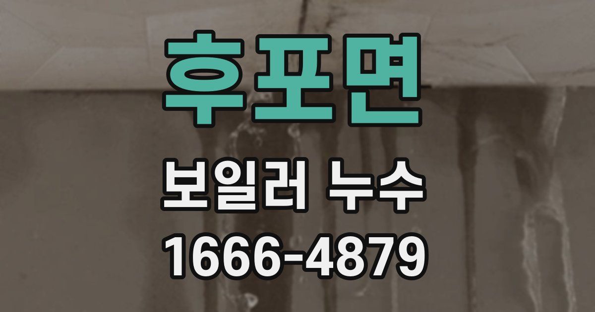 후포면 보일러 누수
