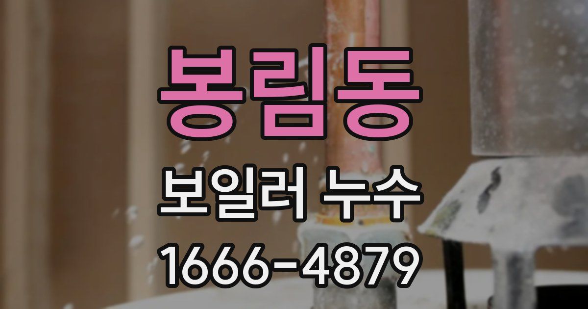 봉림동 보일러 누수