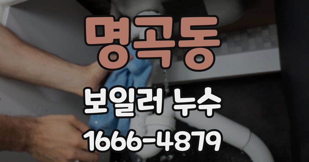 명곡동 보일러 누수