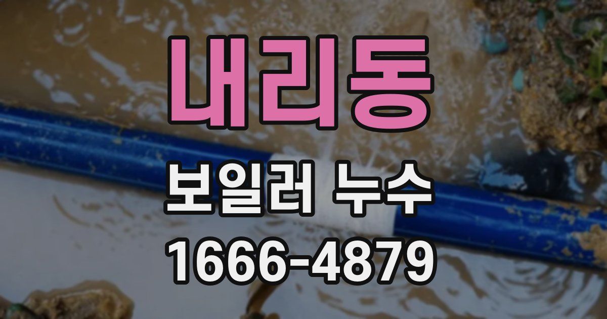 내리동 보일러 누수